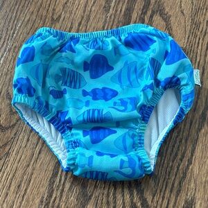 Aqua Fish Print Swim Diaper